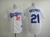 Los Angeles Dodgers GREINKE 21 white mlb jerseys