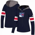 Custom Adidas New York Rangers blue Ice Hockey Hooded Sweatshirt