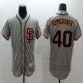 2016 San Francisco Giants 40 Madison Bumgarner gray elite baseball jersey