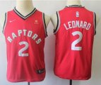 Youth Nike Toronto Raptors #2 Kawhi Leonard red Stitched NBA Jerseys-S8