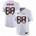 Custom Alabama Crimson Tide #88 O.J. Howard white College Color Rush Limited Jerseys