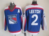 2015 New York Rangers #2 Brian Leetch Blue new hockey Jersey A patch