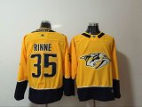 Adidas Nashville Predators #35 Pekka Rinne yellow hockey jersey