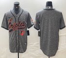 Nike Baltimore Orioles blank Hemp grey MLB Baseball jerseys Joint name-BD 01