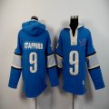 Detroit Lions #9 Matthew Stafford blue nfl Hooded Sweatshirt