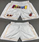 Miami Heat white nba shorts city version-XD