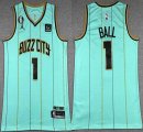 Jordan logo New Orleans Hornets #1 LaMelo Ball green nba Jerseys 6 patch-XD