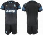 2018-2019 Olympique de Marseille club black soccer jersey away