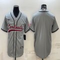 Nike Arizona Cardinals blank gray baseball jerseys Joint name-BD