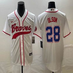 Nike Anaheim Angels #28 Matt Olson beige MLB Baseball jerseys Joint name-BD 02