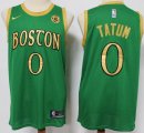 Nike Boston Celtics #0 Jayson Tatum green basketball jerseys city version-S8