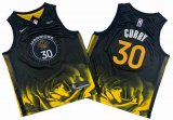 Youth Nike Golden State Warriors #30 Stephen Curry black nba jerseys