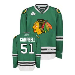 NHL Chicago Blackhawks #51 Brian Campbell Green Jersey