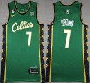 Nike Boston Celtics #7 Jaylen Brown green NBA basketball Jerseys 6 patch-XD