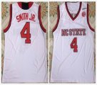 NC State Wolfpack Dennis Smith Jr. 4 white College Basketball Jersey