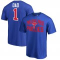 Men's Philadelphia Phillies Fanatics Branded Royal 2018 Father's Day Number 1 Dad T-Shirt