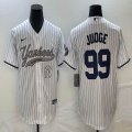 Nike New York Yankees #99 Aaron Judge white majestic baseball Jersey Joint name 02