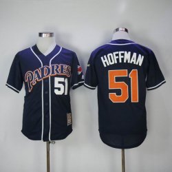 San Diego Padres #51 Trevor Hoffman blue mlb baseball jerseys