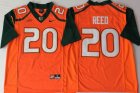 2018 Miami Hurricanes #20 Ed Reed Orange college football jersey-PNS