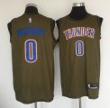 Oklahoma City #0 Russell Westbrook Green nike nba jersey