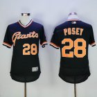 San Francisco Giants #28 Buster Posey black throwback Flexbase Authentic Collection Jersey