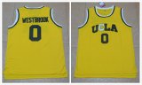 Mens UCLA Russel Westbrook #0 Yellow New Arrive Basketball Jersey