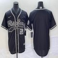 Nike Chicago White Sox blank black majestic baseball jersey Joint name -BD 01