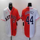 Nike Houston Astros #44 Yordan Alvarez orange and white splits majestic baseball jerseys 04