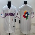 2023 World Cup Dominican Republic's white majestic baseball jerseys 04