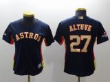 Women Houston Astros Jose Altuve 27# blue 2018 World Series Champions jerseys