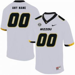 Custom MISSOURI TIGERS white college football Limited Jersey 01