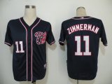 MLB Jerseys Washington Nationals 11 Zimmerman Dark Blue