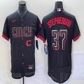 Nike Cincinnati Reds #37 Tyler Stephenson black Flexbase Authentic Collection Jersey big logo-BD 01