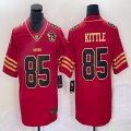 Nike 49ers #85 George Kittle red Color Rush Limited Jersey with 75 patch -BD 02