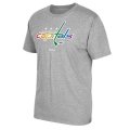 Men's Washington Capitals Reebok Gray Rainbow Pride T-Shirt