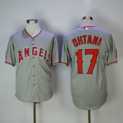 Los Angeles Angels #17 Shohei Ohtani gray majestic baseball jersey