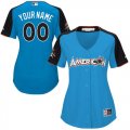 Custom Women American League Majestic Blue 2017 MLB All-Star Futures Game Authentic On-Field Jersey