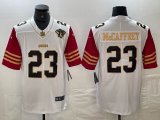 Nike San Francisco 49ers #23 Christian McCaffrey throwback White gold Color Rush Limited Jersey