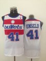 NBA Washington Bullets Wes Unseld 41# white ncaa Jersey