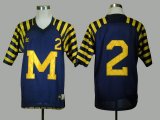 Adidas Michigan Wolverines Charles Woodson 2 Navy Blue Football NCAA Jersey Under The Lights College