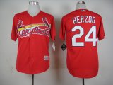 St.Louis Cardinals #24 Whitey Herzog red MLB Jerseys