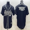 Nike Philadelphia Eagles blank black baseball jerseys Joint name-BD 02