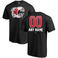 Men's Calgary Flames Fanatics Branded Black Personalized Name and Number Banner Wave T-Shirt