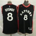 Toronto Raptors #8 Biyombo black Stitched NBA Jerseys-1