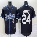 Nike Los Angeles Dodgers #24 Kobe Bryant black majestic baseball Jerseys Joint name -BD 02