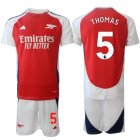 2024-2025 Arsenal Club #5 THOMAS red white soccer jerseys home