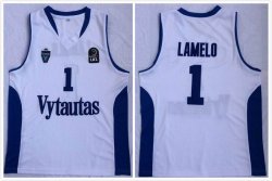 LaMelo Ball #1 Lithuania Vytautas white NCAA Basketball Jersey