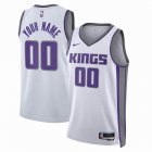 Customized Sacramento kings white basketball jerseys