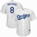 Los Angeles Dodgers #8 Manny Machado white majestic Baseball Jersey