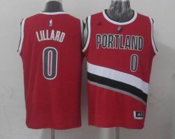 Adidas Portland Trail Blazers #0 Damian Lillard red basketball Jerseys